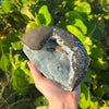 Blue Coral Chalcedony Druzy Geode
