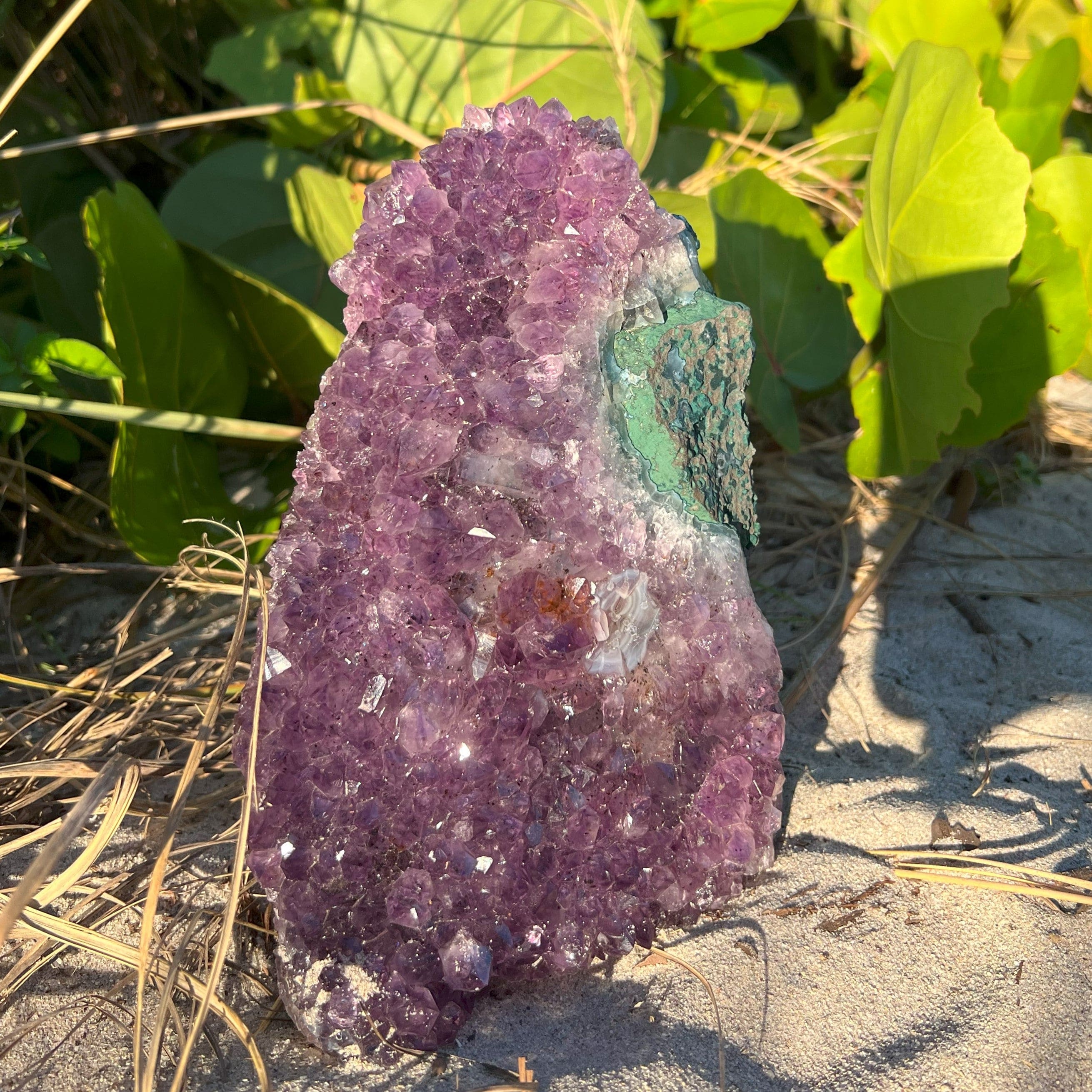 Brilliant Overflowing Standing Amethyst Wall With Beautiful Natural Backing
