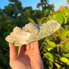 Green Heulandite Table Top Plate With Stilbite and Apophyllite Formations